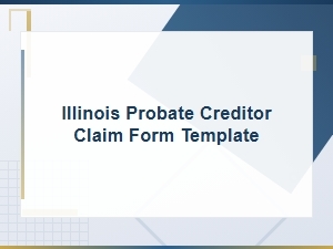 Illinois Probate Creditor Claim Form Template