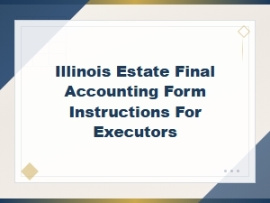 Illinois Estate Final Accounting Instructions for Executors