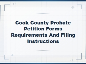 Cook County Probate Petition Forms & Filing Guide
